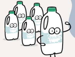 Follow the journey of a milk bottle from home through to recycled