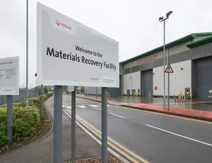 Photo of Materials Recovery Facility Welcome Sign